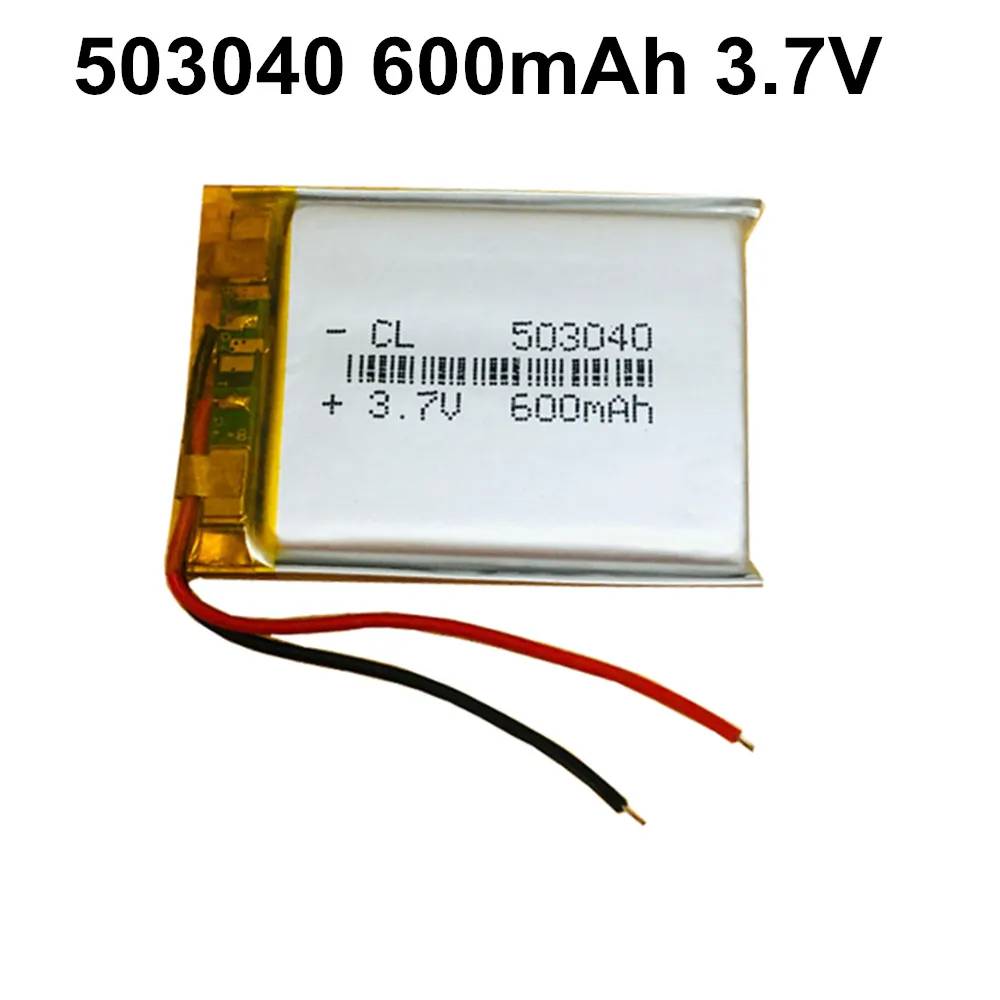 3.7V 600mAh 503040 Lithium Polymer Battery for Cozmo and Vector Robot,SkyBell HD WiFi Video Doorbell,Speaker Bluetooth Headset