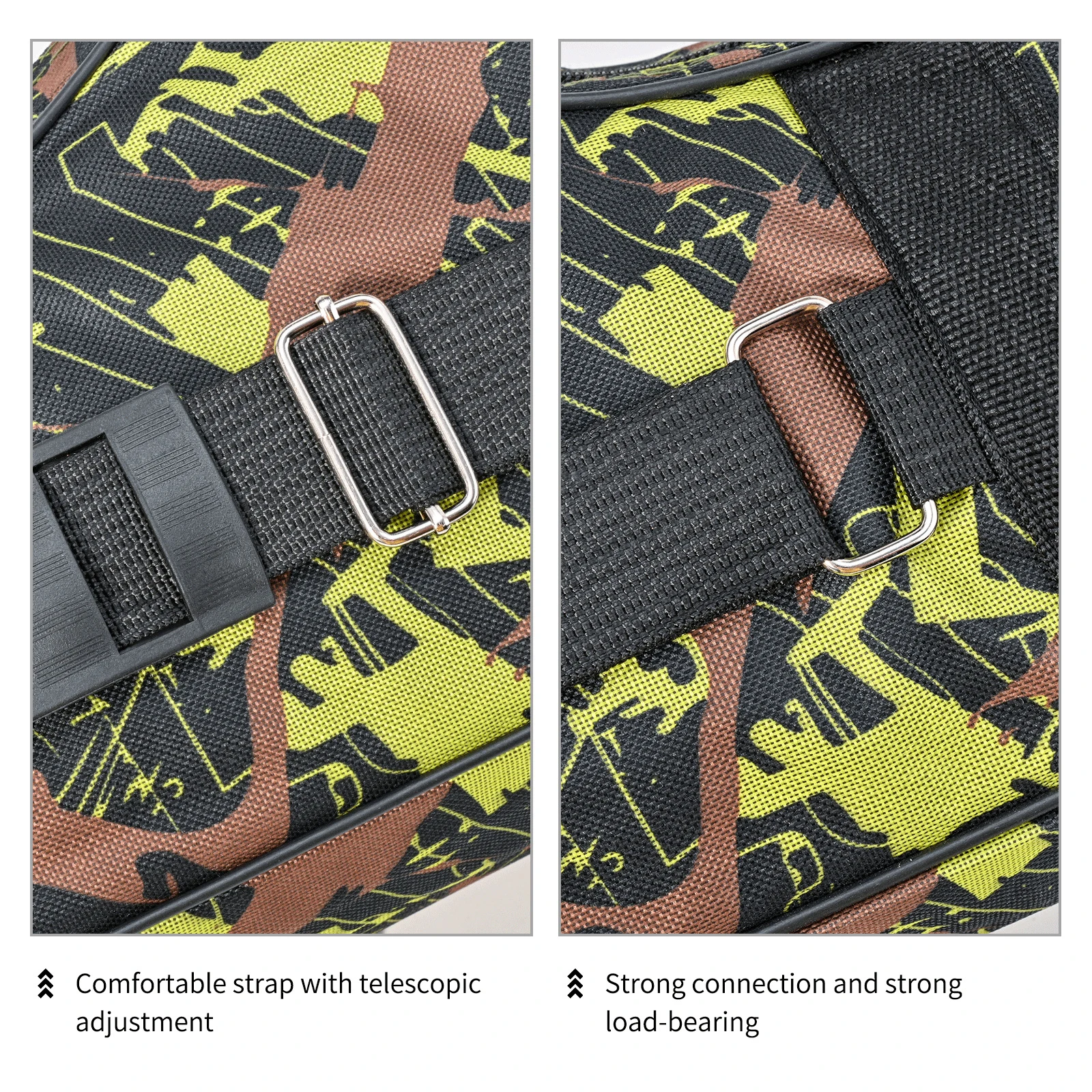 2 Layers 600D Oxford Fishing Gear Bag Folding Fishing Rod Carry Case Fishing Reel Tackle Storage Bag Case for Travel