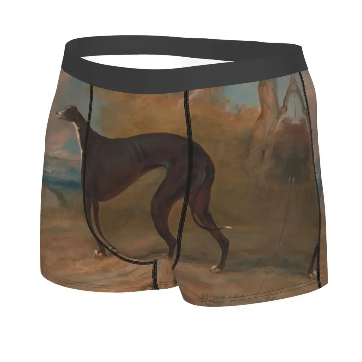Vintage Men Boxer Briefs Underwear Greyhound Dog Animal Pets Highly Breathable High Quality Birthday Gifts image 2