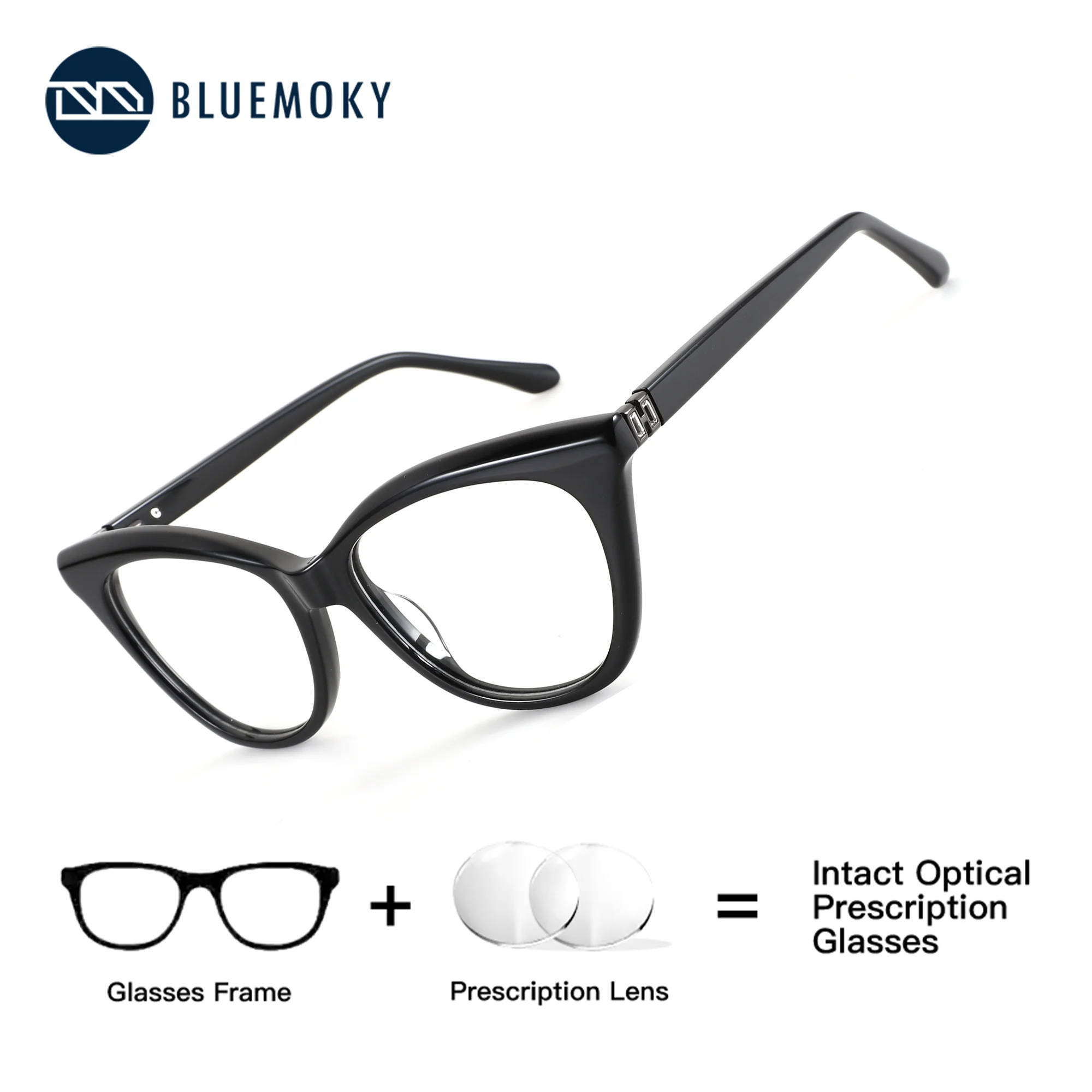 

BLUEMOKY Acetate Butterfly Prescription Glasses Women Photochromic Anti Blue Light Optical Eyewear Correction Eyeglasses