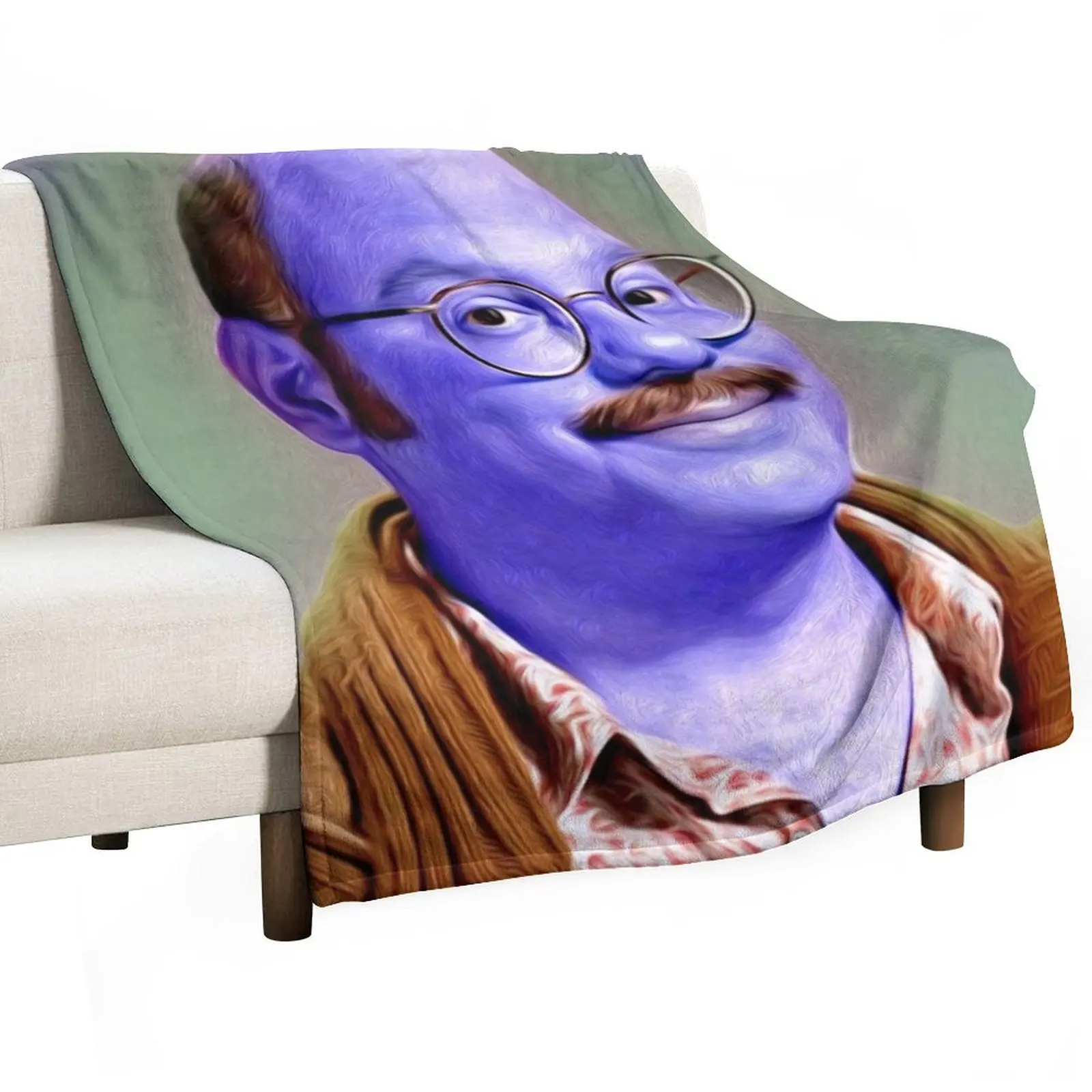 

Blue Man Tobias Painting Throw Blanket Beach Polar Thins blankets ands Blankets