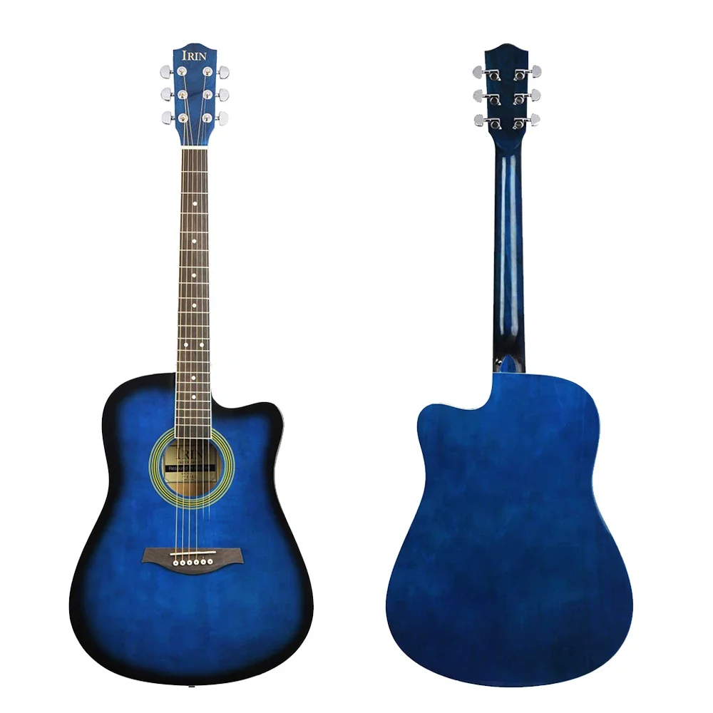IRIN 6 Strings 41 Inch 21 Frets Acoustic Guitar Basswood Body Folk Guitarra with String Bag Capo Guitar Parts & Accessories