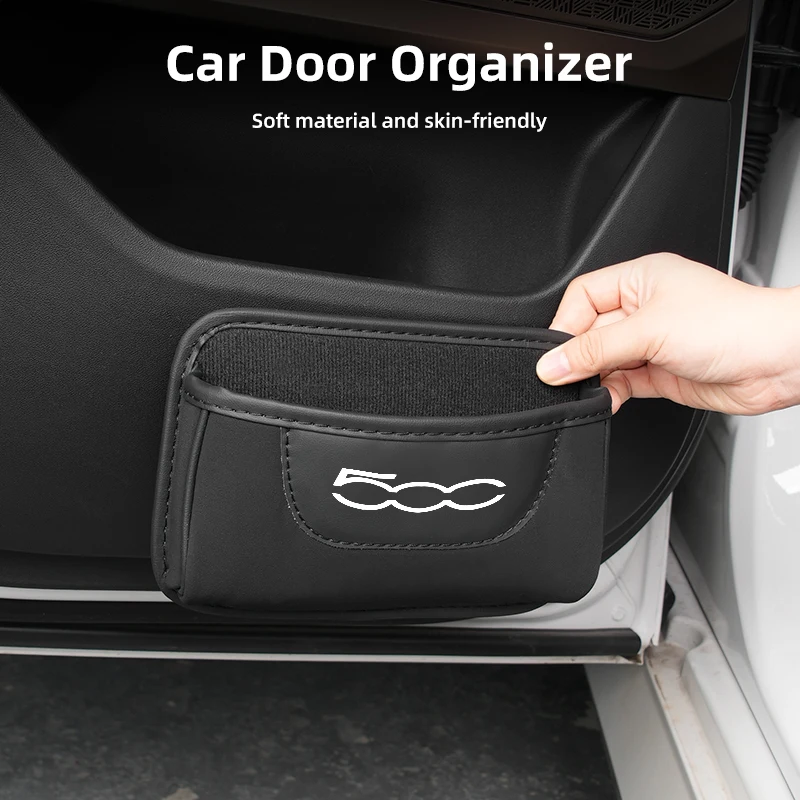 Porta auto Scatola di Immagazzinaggio Tasca In Pelliccia Del Telefono Occhiali Organizzatore Accessori Auto Per FIAT 500 Abarth Punto Tipo Panda Ducato Stilo