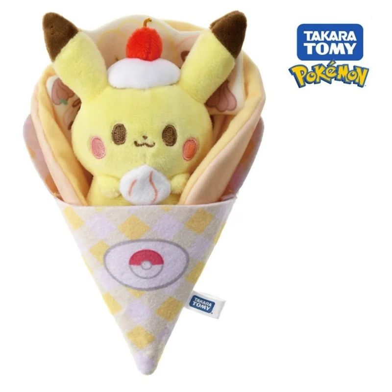 Pokemon Peripheral Cartoon Cone Pikachu Piplup 20CM Detachable Figure Cute Model Plush Children's Toy Girl Birthday Present