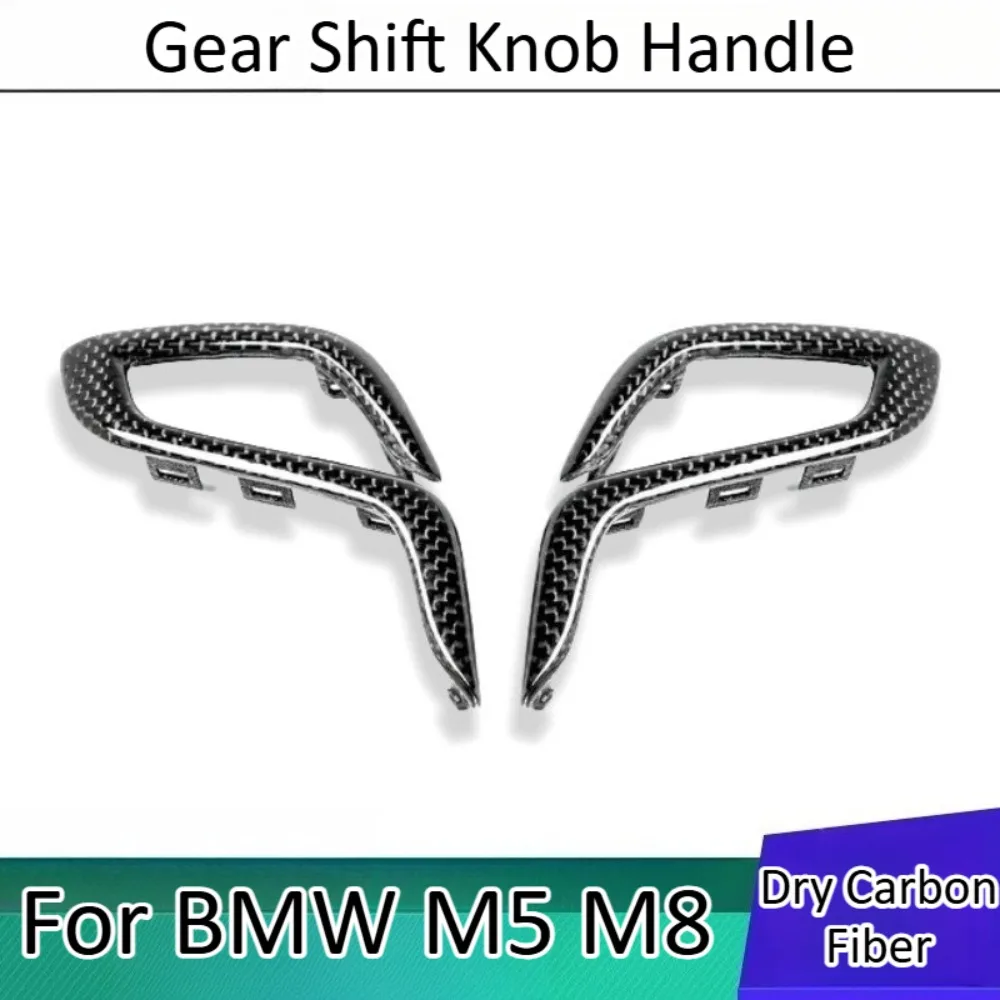 

For BMW M5 M8 Real Carbon Fiber Gear Shift Knob Handle OEM Style Factory Upgrade Car Interior Styling Accessories Kit Set Panel