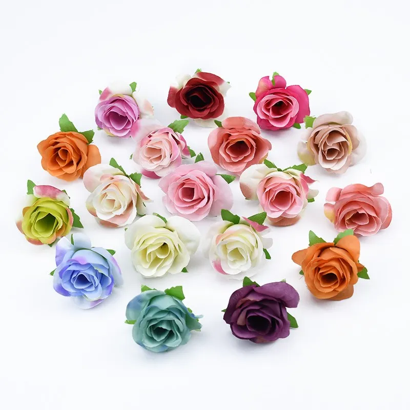 

20pcs Artificial Plants Decorative Flowers Brooch Bride Wrist Diy Christmas Decorations for Home Cheap Artificial Flowers