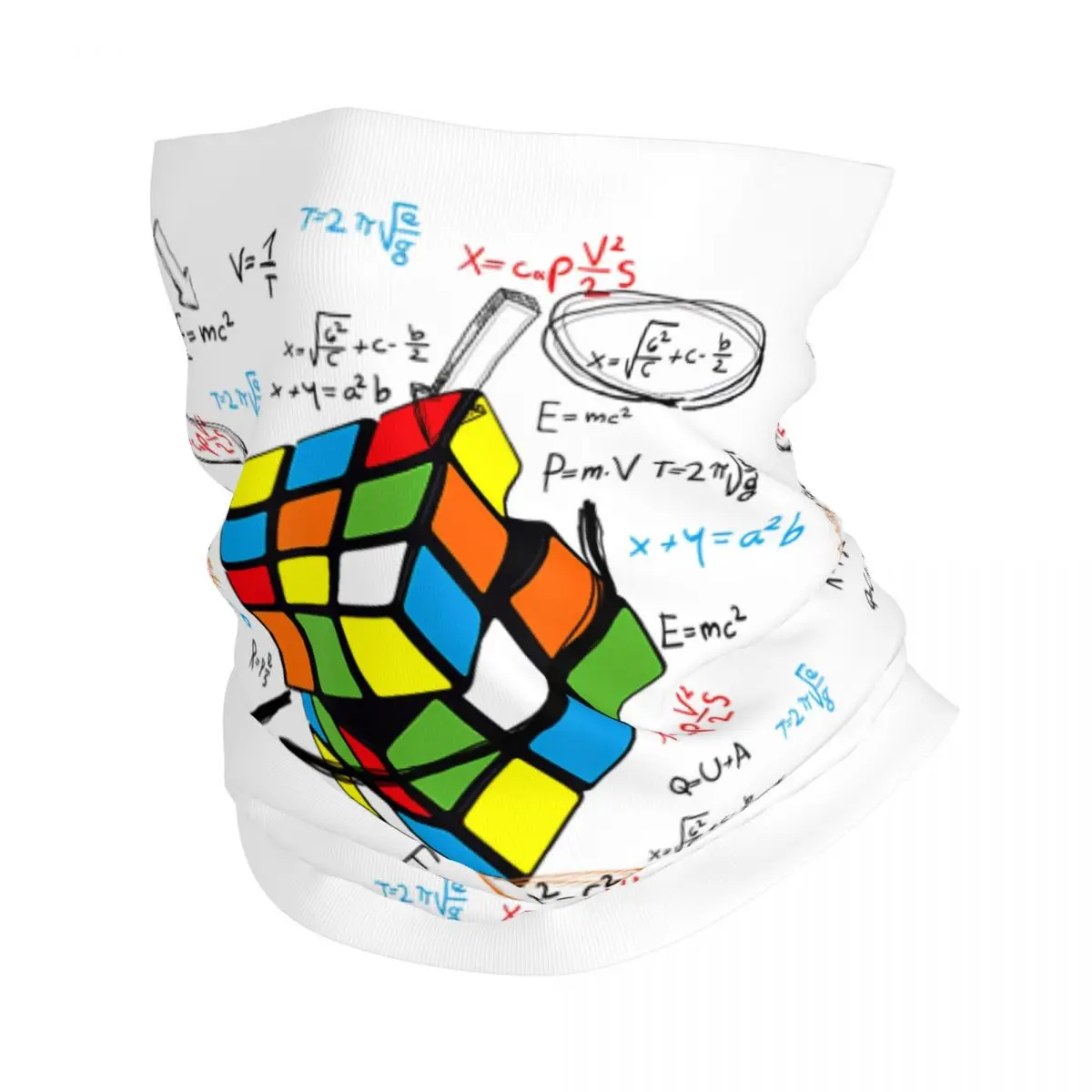 Math Rubix Rubiks Cube Bandana Neck Gaiter UV Protection Face Scarf Cover Women Men Headwear Tube Balaclava