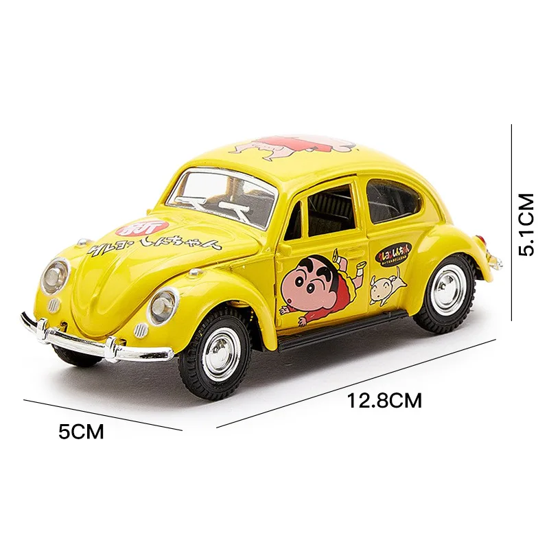 1:32 New three-door alloy cartoon car model children's toy opp bag pull-back car boy toy baking ornament