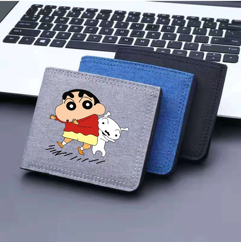 

Crayon Shin-chan Men Short Wallet Woman Anime Cartoon Nylon Wallet Portable Fashion Card Holder Coin Purse Cute Money Bag Gift