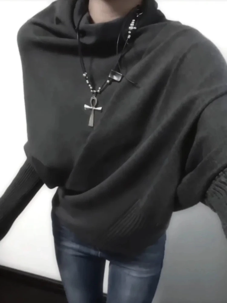 

Pull Femme нерегулярный свитер женский модный корейский джемпер Sueter Mujer осенне-зимняя одежда свободные лоскутные вязаные пуловеры топы