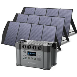 Centrale elettrica portatile ALLPOWERS 2400W 1451Wh, generatore solare MPPT 110V / 230V con pannelli solari 200W 400W 600W (opzionale)