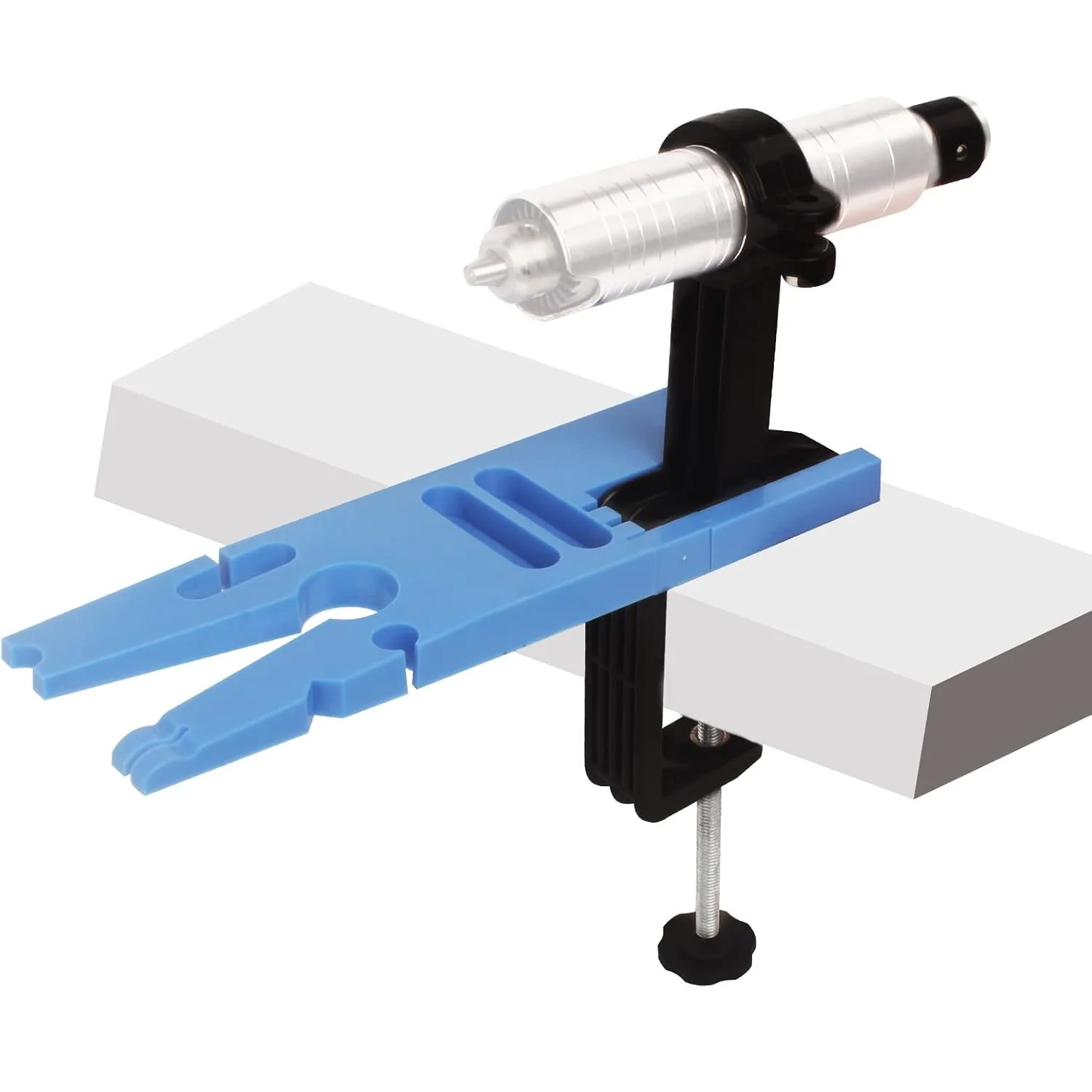 1 Set Professional Multi-Function Bench Pin with Adjustable V-Slot & C-Clamp, Plastic Bench Sawing Drilling Tool for Jewelry DIY