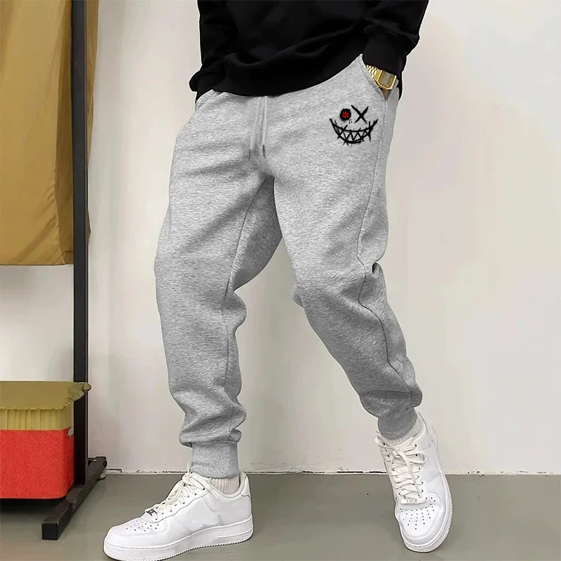 

Comfort Autumn Winter Simple Men's Sweatpants Fashion Print Versatile Gym Soft Sport Casual Trousers Drawstring Hot Sale Jogging