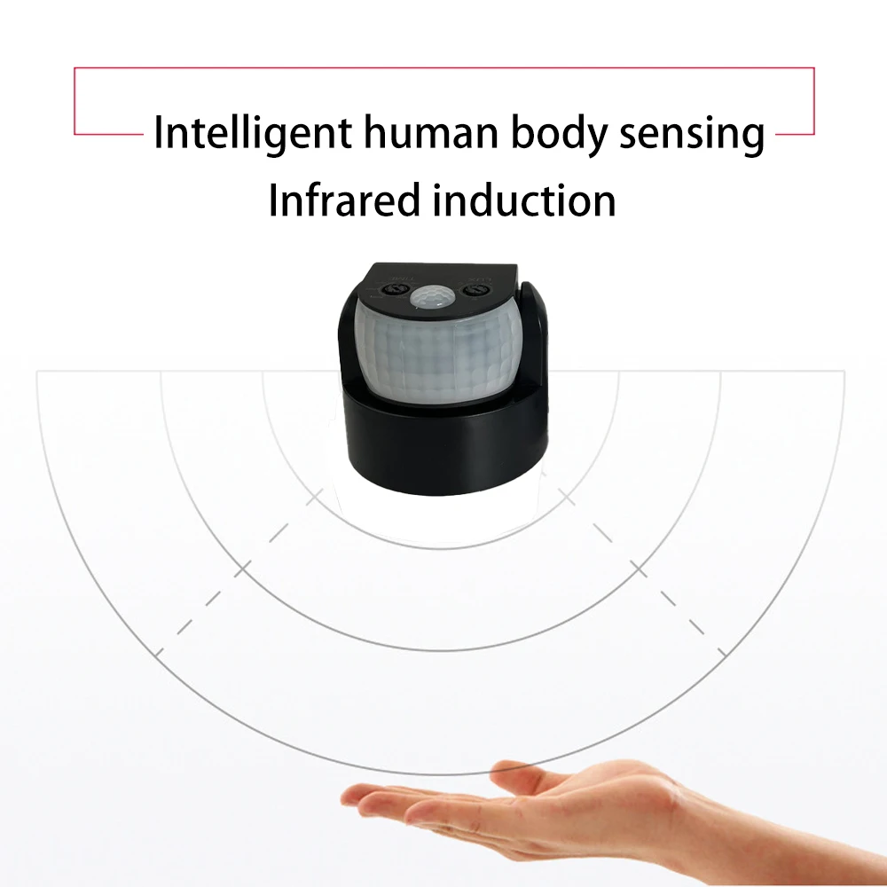 AC 220V-240V Double Probe Motion Sensor PIR Motion Detector Automatic 180 ° Switch Light Outdoor Infrared Sensor IP65 Waterproof
