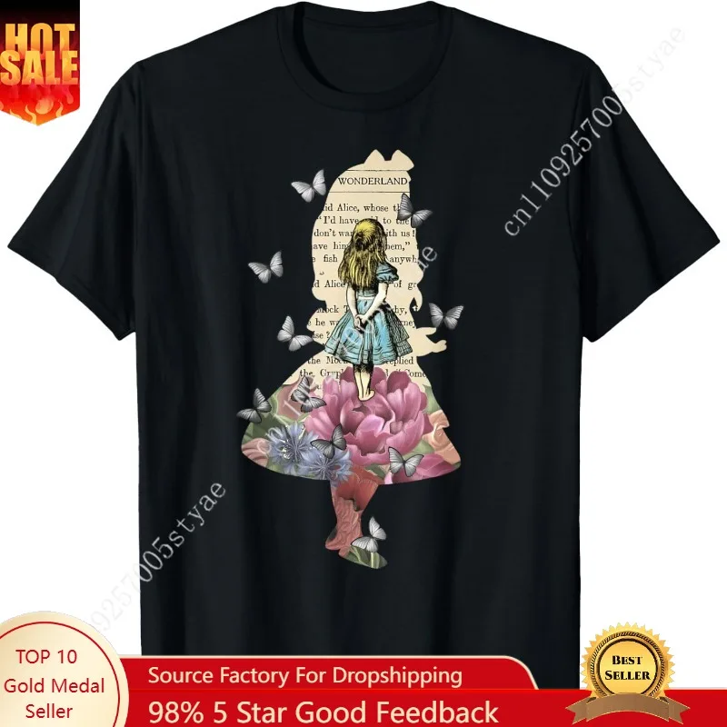 

Alice in Wonderland Magical Garden Vintage Book T-Shirt