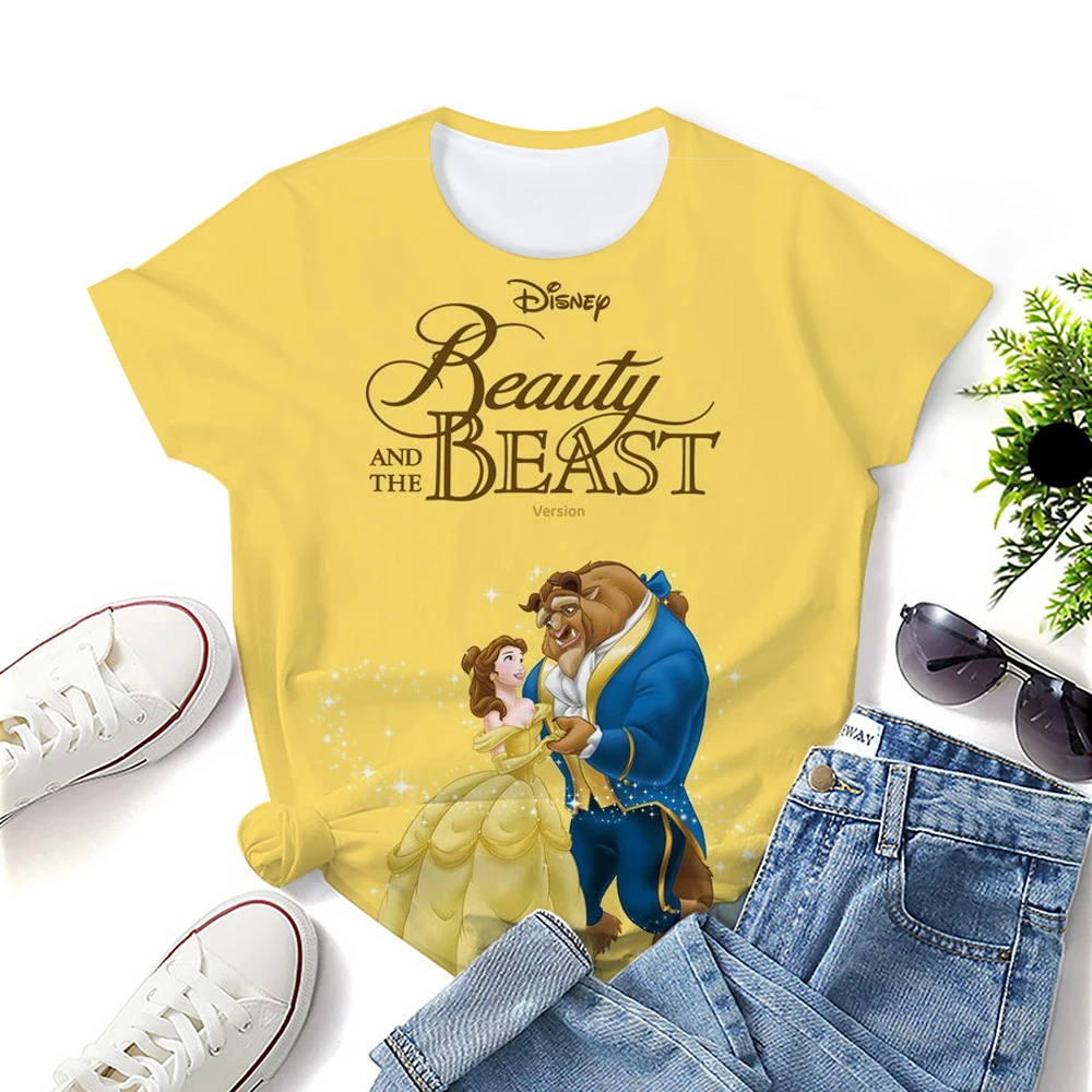 Punk Tattoo Prinzessin Elsa Anna Bedrucktes T-Shirt Cartoon Sommer Street Style T-Shirt Lustiges lässiges Damen O-Ausschnitt Loses T-Shirt