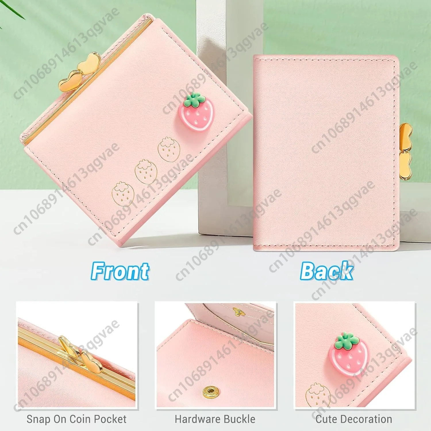 YINHEXI Wallet Card Holder, Small Bifold RFID Blocking Purse, Cute Small Leather Pocket Wallet for Women, Girls, Ladies (Baby Pi