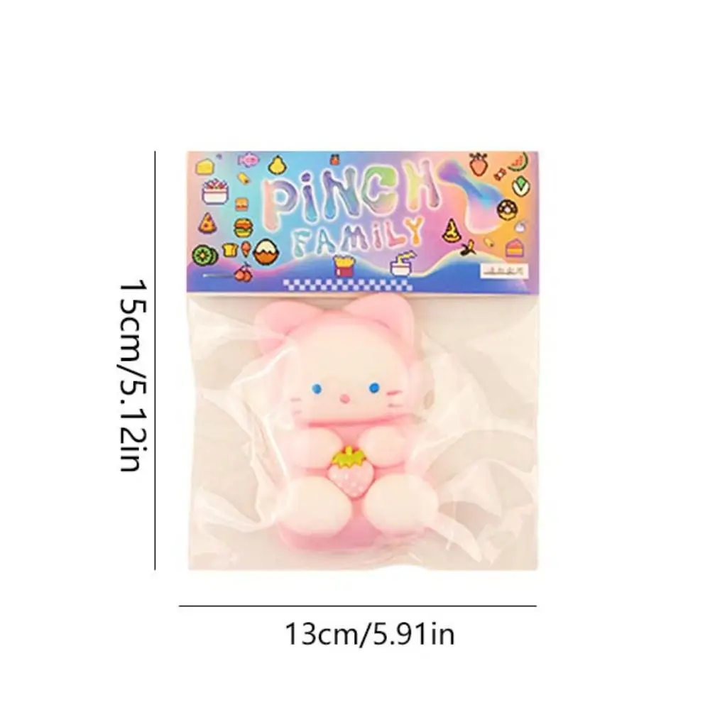 Novedad, juguete para apretar de gato de peluche, juguete sensorial TPR, juguete antiestrés de dibujos animados, juguete antiestrés de silicona, juguete de descompresión para niños, muñeca complicada