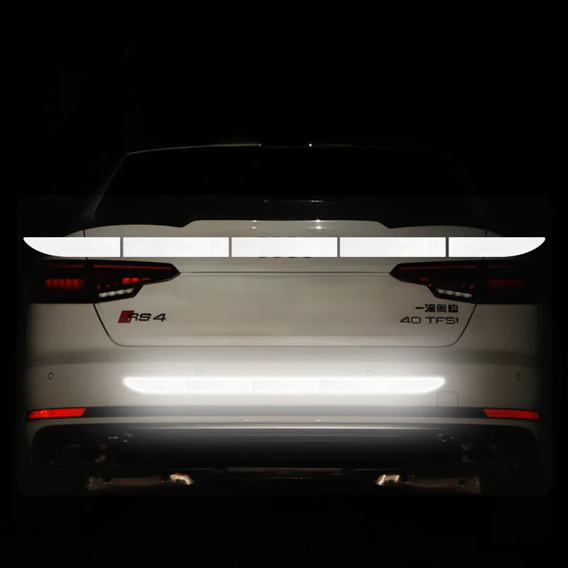 90cm Reflective Car Sticker Safety Warning Reflective Tape Car Sticker Collision Warning Reflective Tape Sticker Car Accessories