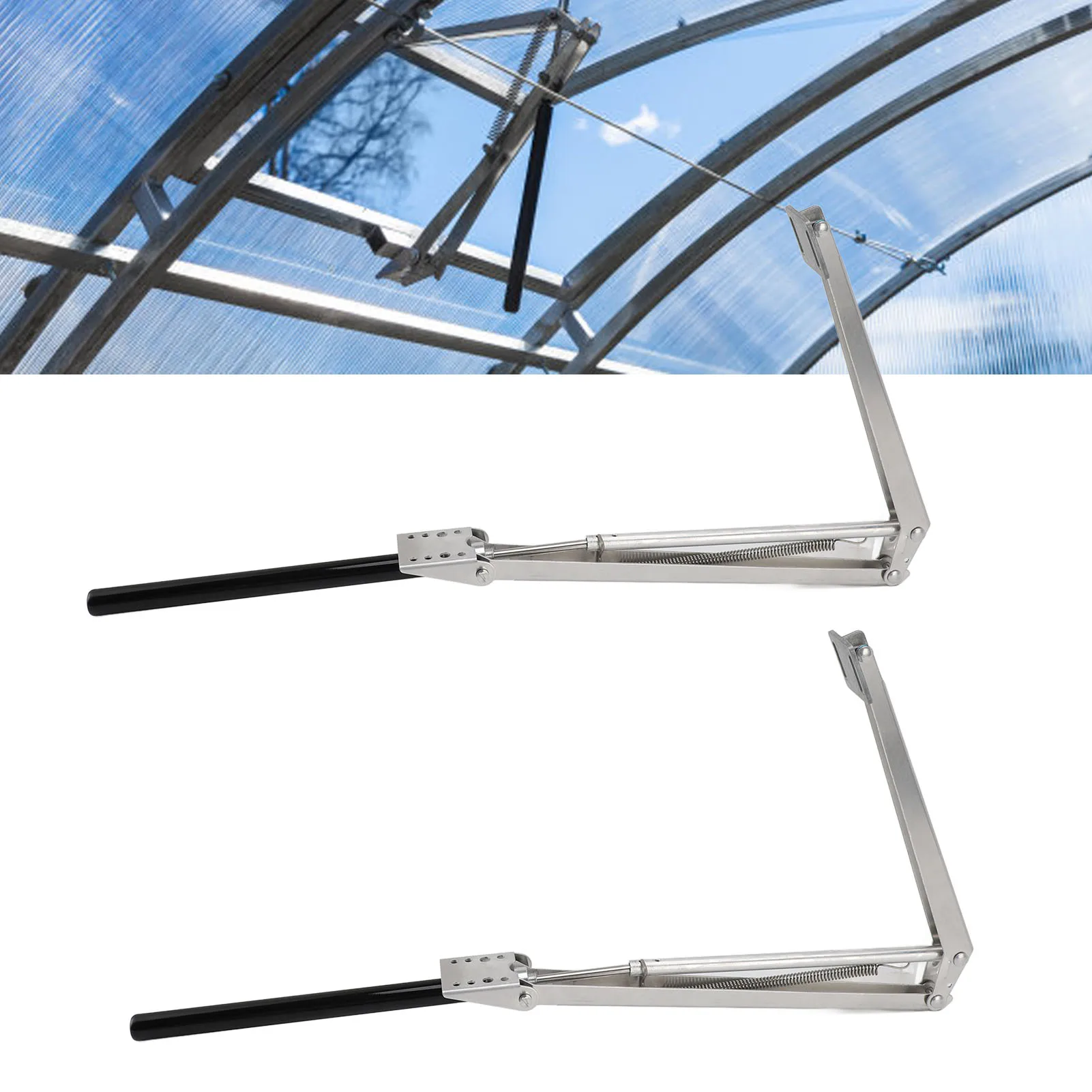 

2PCS Greenhouse Vent Opener Aluminum Alloy Solar Automatic Greenhouse Window Opener for Farm