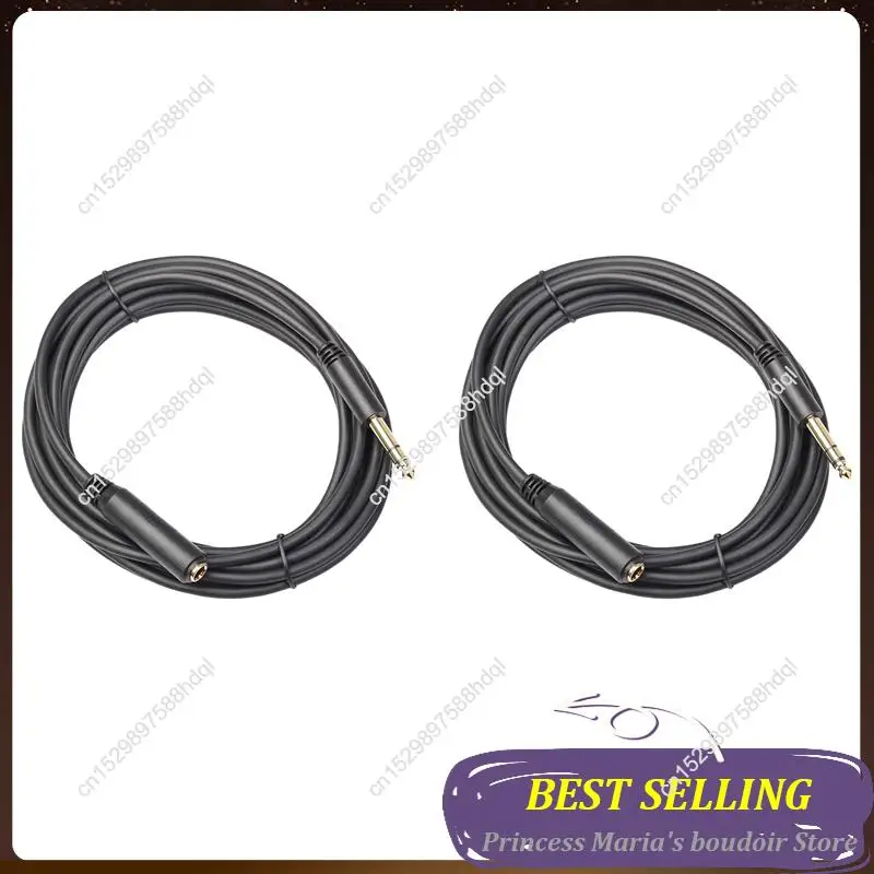 

AB30-2 шт. 1/4 TRS 6,35 мм «папа» на 6,35 мм «мама» стерео удлинительный кабель позолоченный удлинительный кабель для наушников 300 см