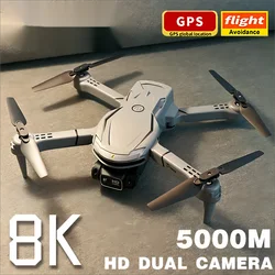 Profissional HD Fotografia Aérea Drone, V88, 8K, 5G, GPS, Dual-Camera, Obstáculo Remoto, Aeronave Dobrável, Brinquedo Presente, 5000m