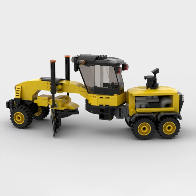 City Vehicle Series Heavy Motor Grader Building Blocks Model Bricks Display Collection Children\'s Toys Gifts 261PCS