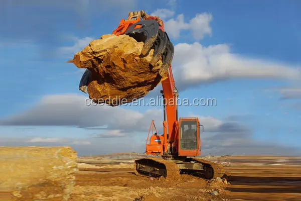 EDDIE FGW(S)06 Crawler Excavator Hydraulic Wood Stone Grapple Motor 1800mm Opening 740kg Weight Rotating 12-16 Ton 3000kg Unload