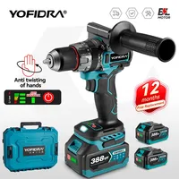 YOFIDRA 700N.m 13mm Brushless Electric Drill Screwdriver 20+3 Torque Cordless Ice Breaking Power Tool For Makita Battery Pin