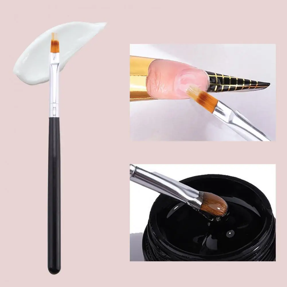 1Piece Nail Art Black Handle Pattern Painting Brush Acrylic UV Gel Extension Builder Coating Drawing Pen DIY Manicure Tool