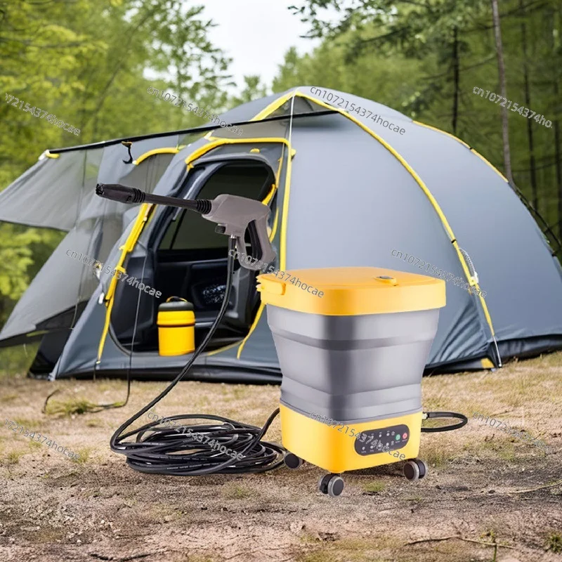 

Foldable Household Car Wash Water Gun Portable Car Wash Bucket Wireless Square Car Wash Artifact---Battery not included