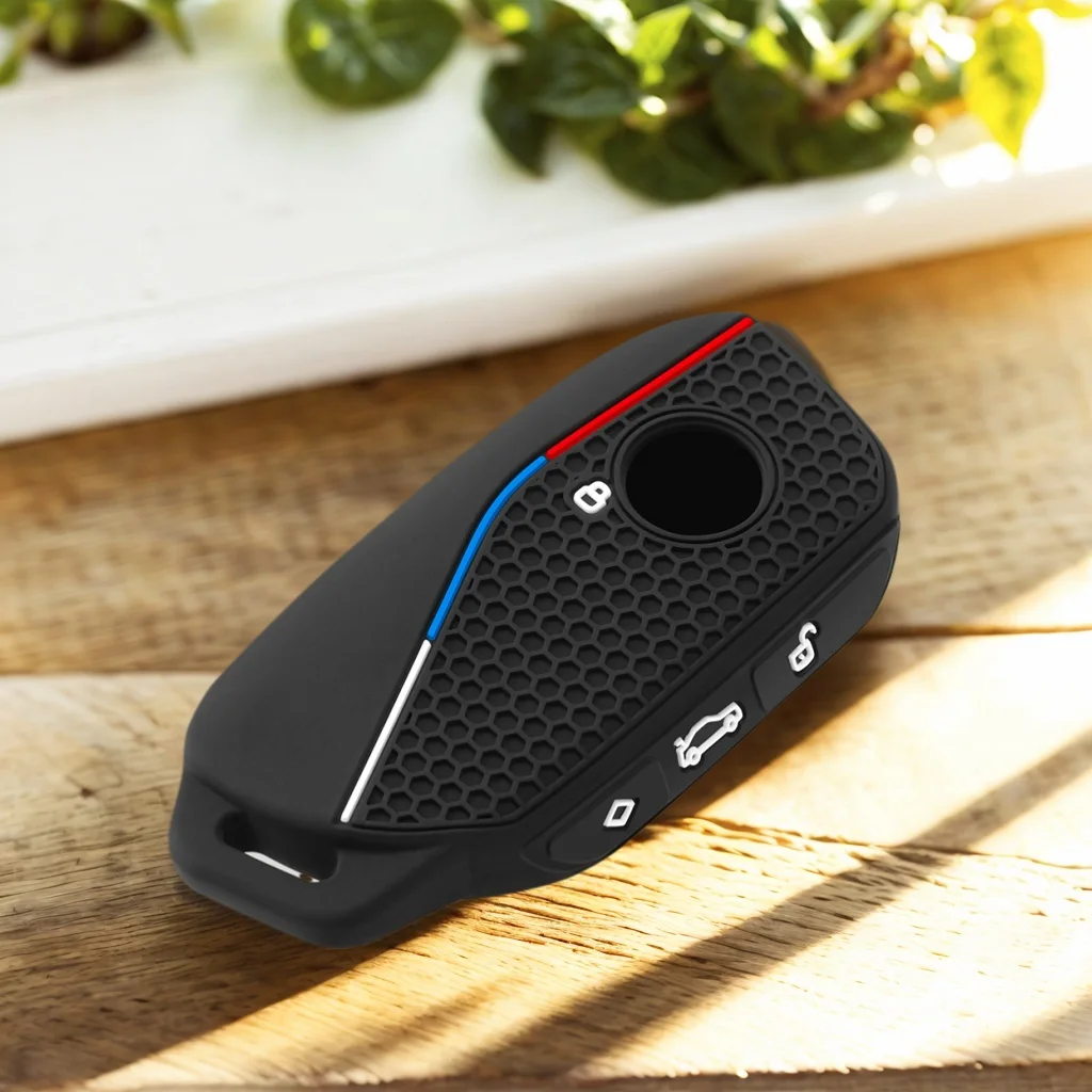 Silicone Car Key Case Cover Shell Fob Protector Keyless For BMW I7 X7 G07 LCI IX I20 X1 U11 7 Series G70 G09 XM U06 G81 M3 2023