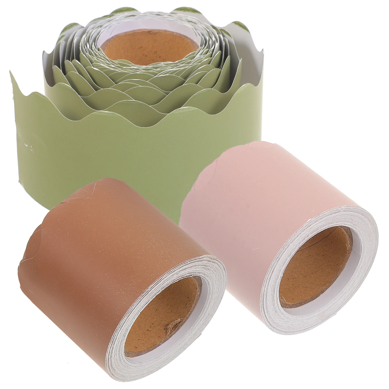 

3 Rolls Bulletin Board Border Paper Scalloped Blackboard Decor For Classroom Door Window Chalkboard Holiday Decoration Festive