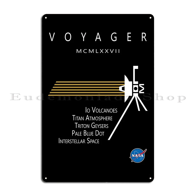 Voyager Since 1977 Metal Sign Garage Character Cinema Designing Wall Decor Tin Sign Poster