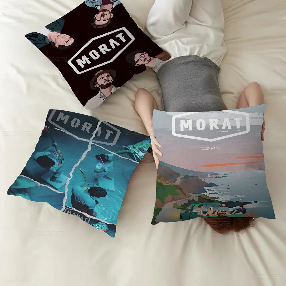 Morat Band Pillow Covers Cartoon Sofa Decorative Home Double-sided Printing Short Plush Cute Cushion Cover