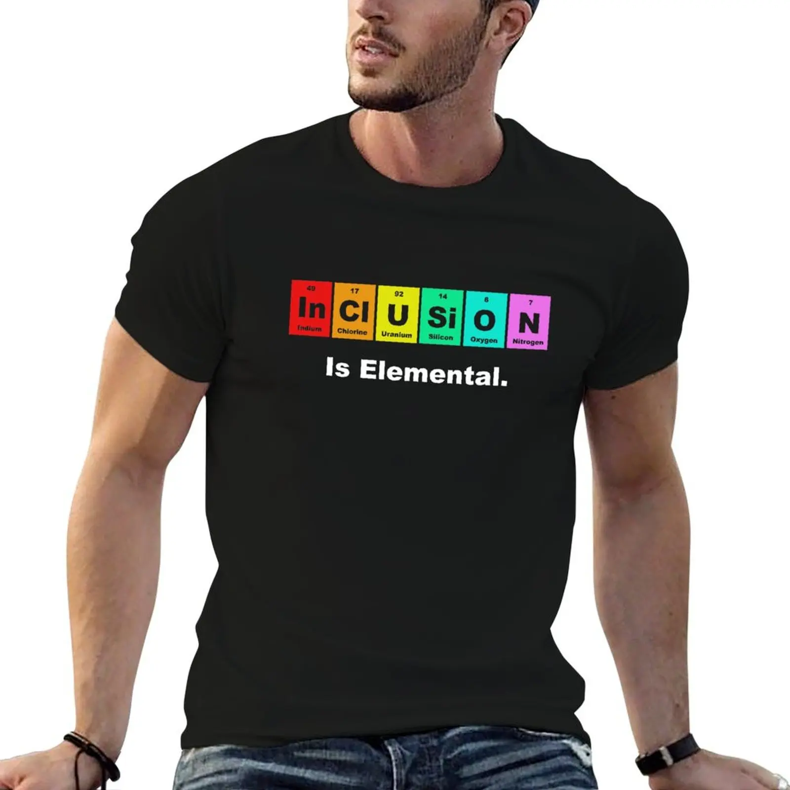 Inclusion is elemental LGBQT periodic elements T-Shirt Trendy Print Short Sleeve T-Shirt
