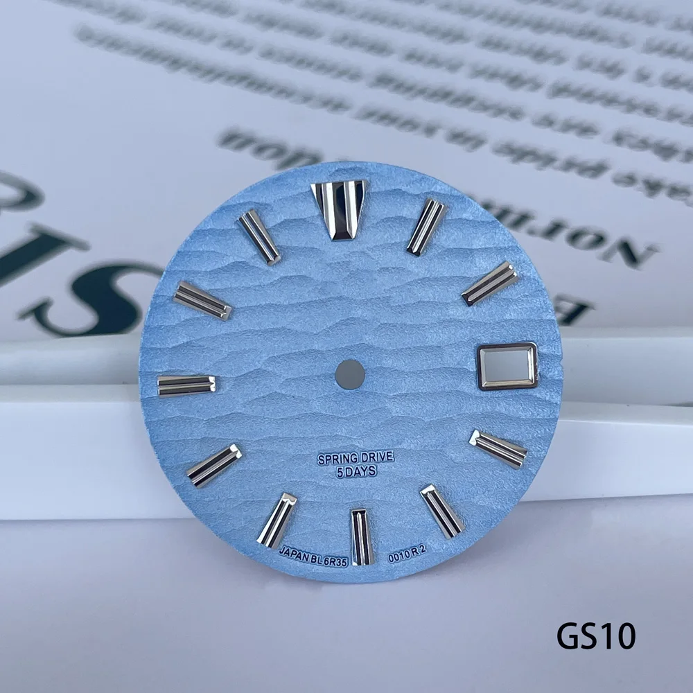 28,5 mm novo GS mostrador não luminoso calendário diário NH35 acessórios de modificação de relógio