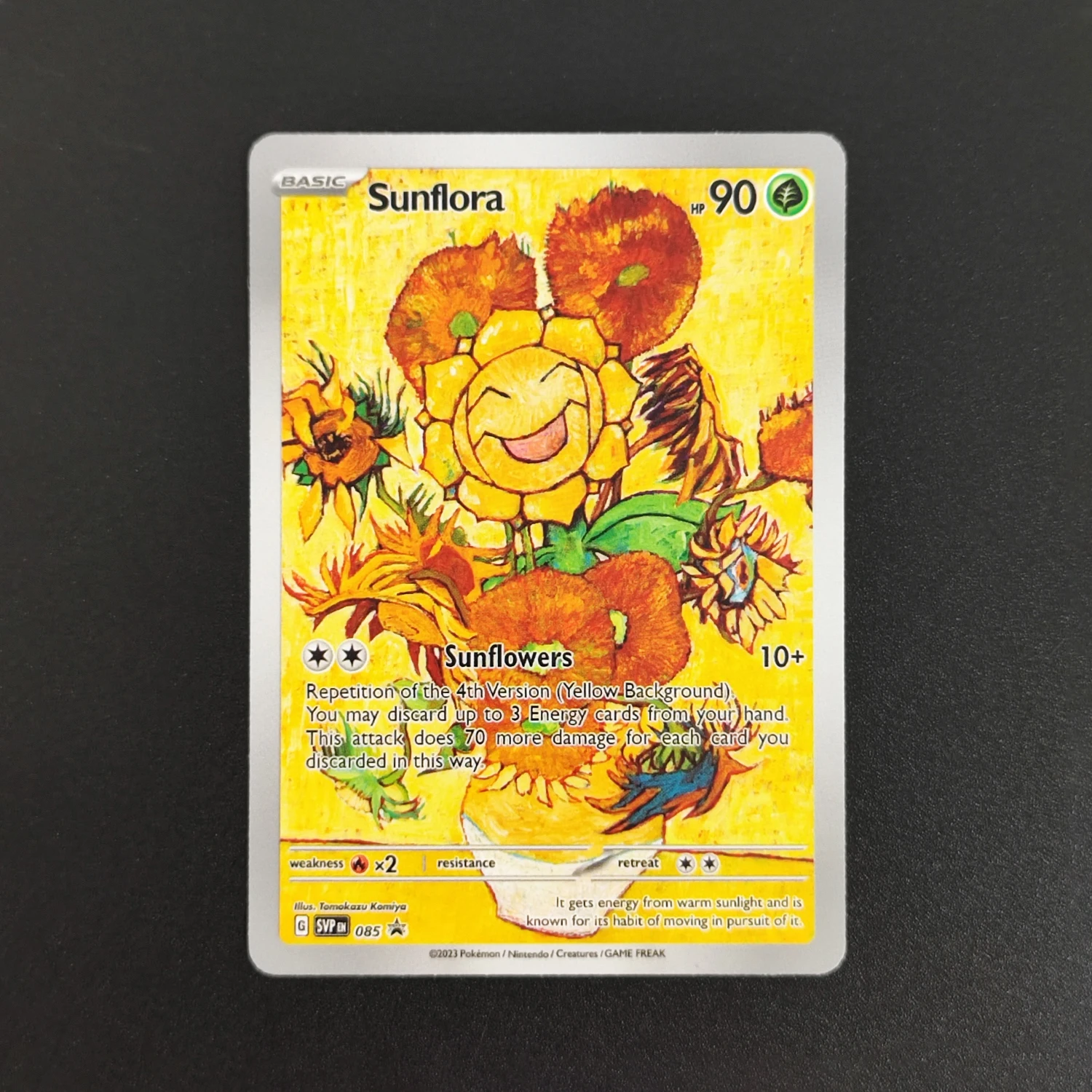 TCG-Karten Englisch Pikachu mit grauem Filzhut Van Gogh Serie SVP 085 Promo Hobby DIY Sammelkarte