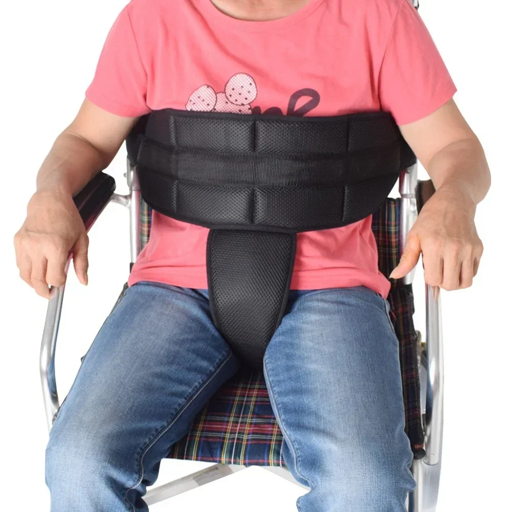 T-Cushion Wheelchair Protective Belts, novas restrições de assento de segurança, fixação de alças respiráveis para pacientes, evitar queda do corpo