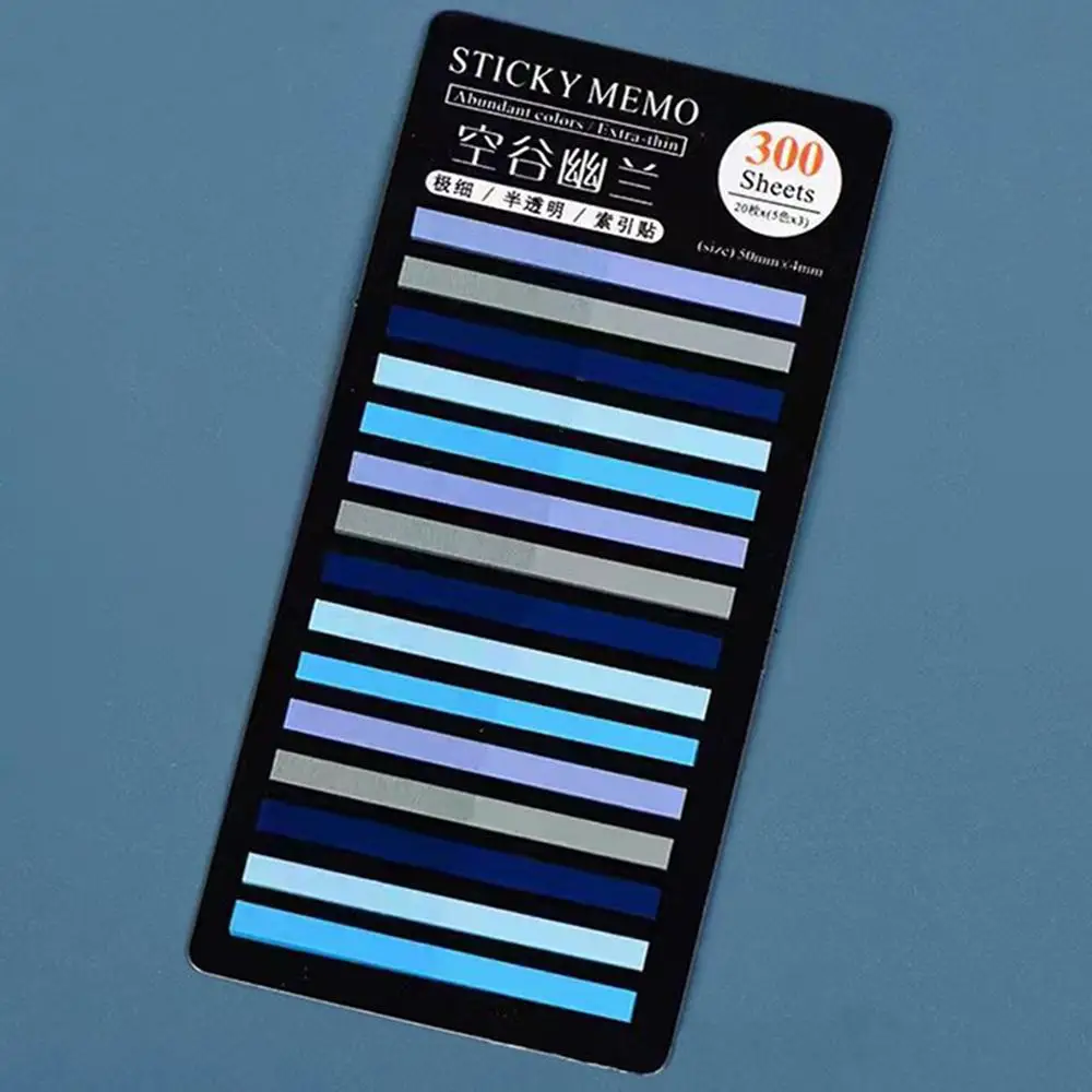 Colorido Fluorescente Sticky Notes, translúcido Estudante Papelaria Suprimentos, Estudando Planners, à prova d'água, 1 2 3Pcs, 300 Folhas