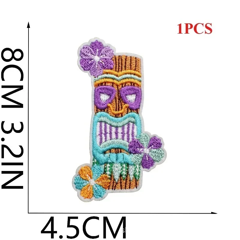 Cabin Embroidery Cloth Sticker Hawaii Travel Decoration Patch Sticker Yay Tree Pineapple Computer Embroidery Patch Flamingo