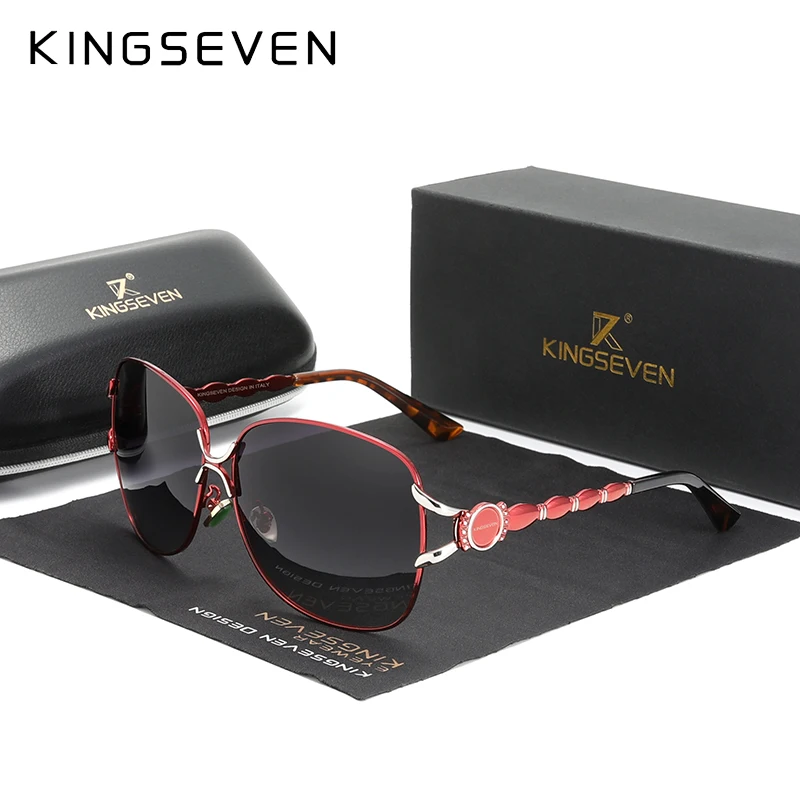 KINGSEVEN 2024 occhiali da sole donna occhiali da sole stile elegante di lusso polarizzati UV400 per occhiali da vista sfumati da donna