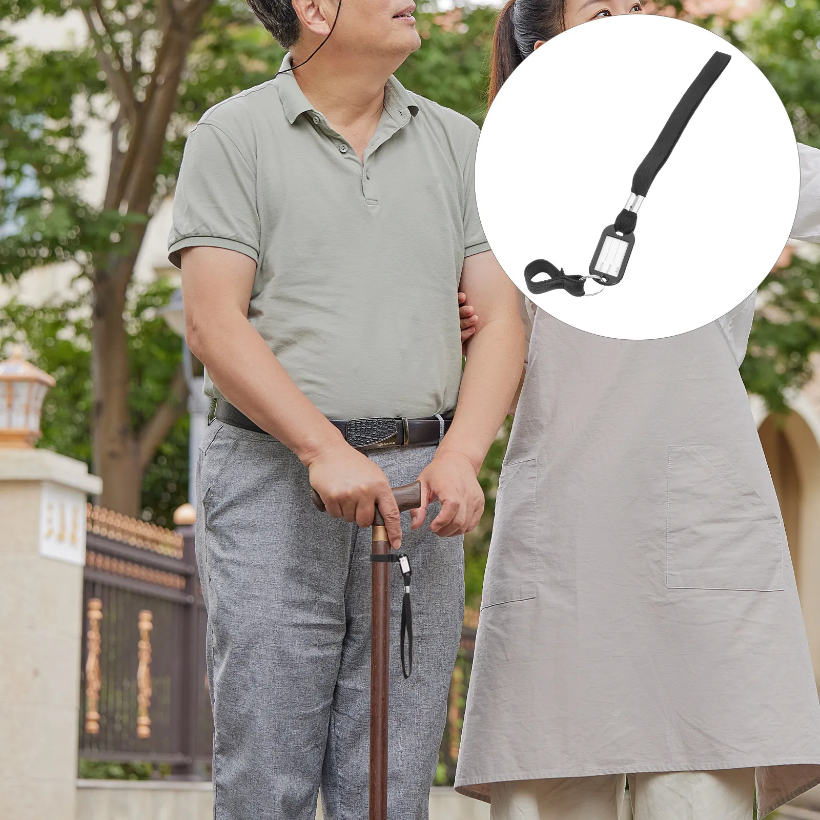 4Pcs Cane Wrist Strap Adjustable Anti Lost Nylon Lanyard Slip Resistant Durable Reusable Walking Stick Accessories for Elderly