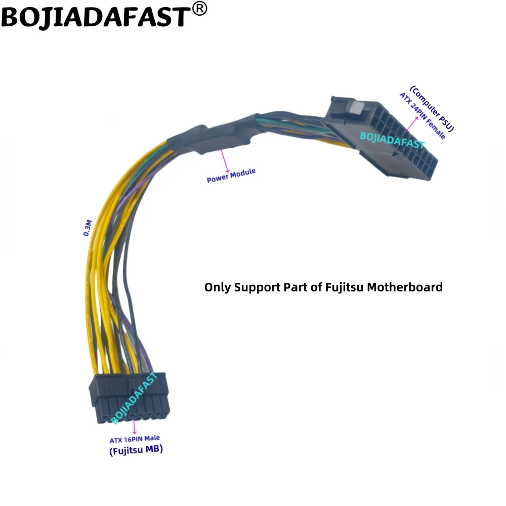 

ATX 24Pin to 16Pin Motherboard Adapter Power Cable 0.3MFor FUJITSU D3162-A12 D3221-A12 D3230-A11 D3348-A13 D3400-A11 D3517-A13