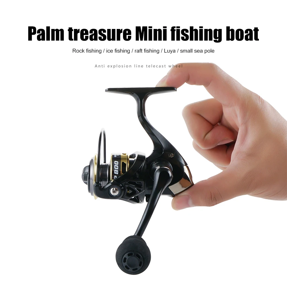 Lightweight Spinning Reel ZP 500/800 Series Small Fishing Reel Gear Ratio 5.2:1 Metal Fishing Spinning Wheel for Carp Fishing