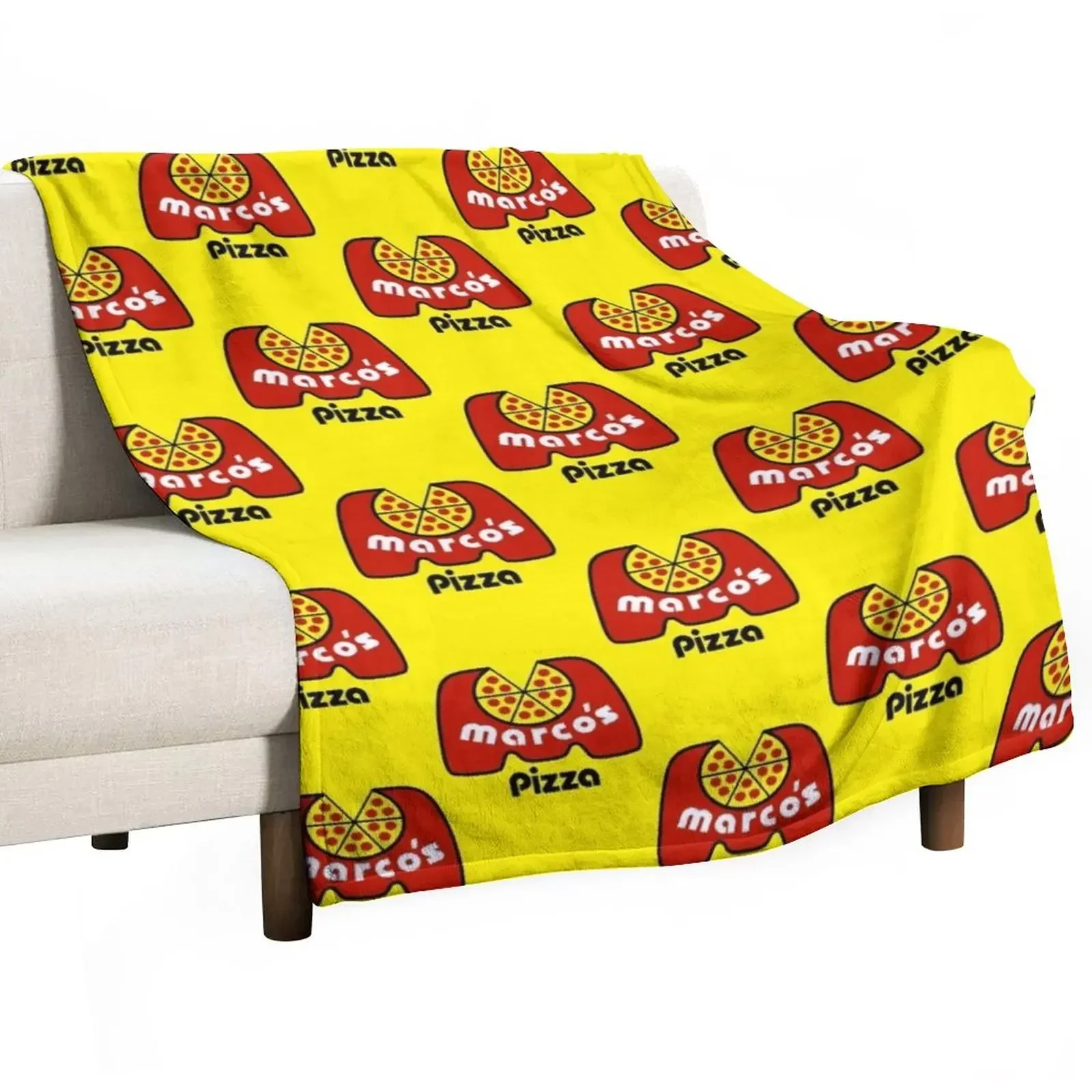 Marco's Pizza Resto Throw Blanket Shaggy Sleeping Bag Comforter Blankets