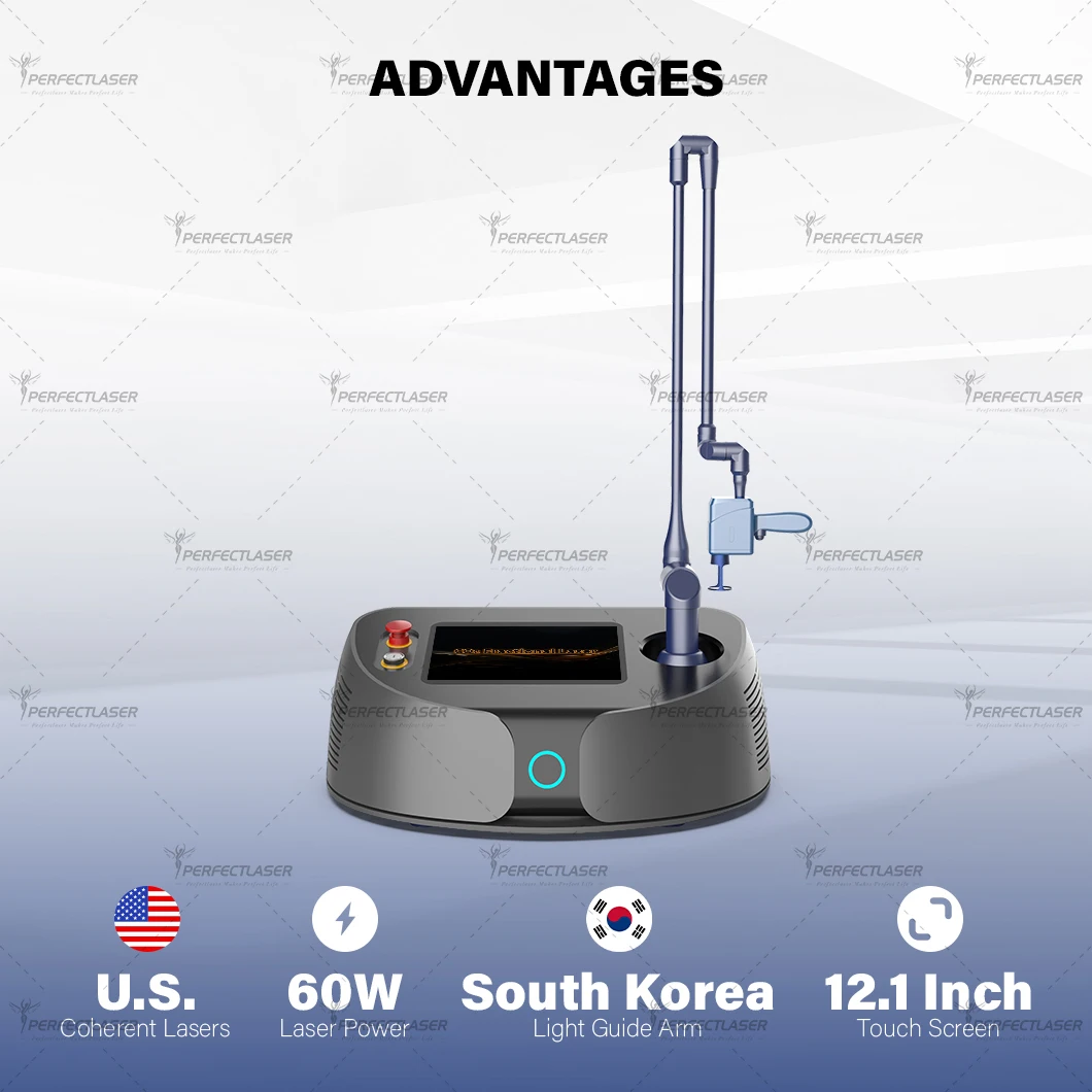 Perfectlaser Portable Co2 Fractional Laser Machine for Professional Skin Rejuvenation Wrinkle Removal Scar Treatment Equipment