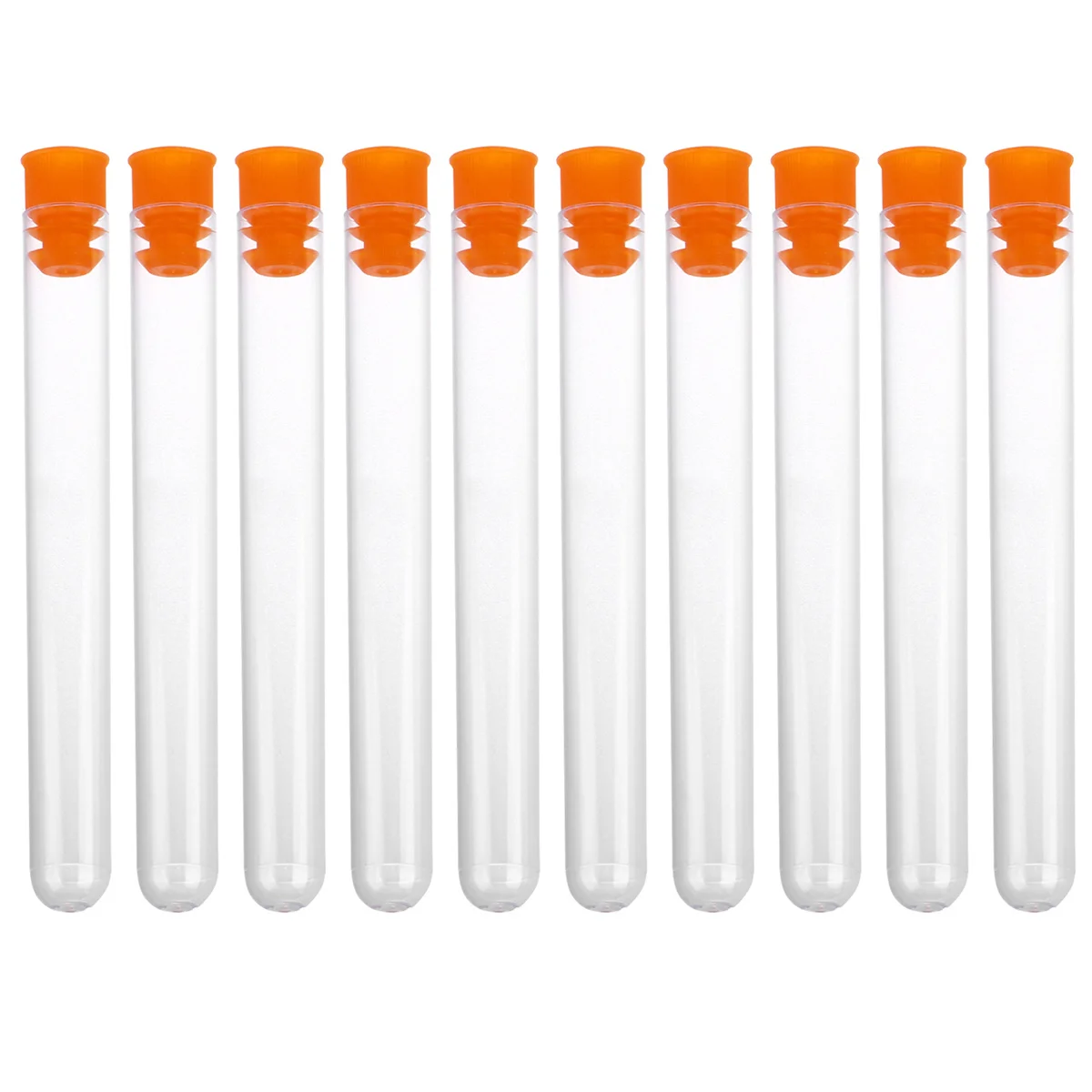 

50Pcs Clear Plastic Test Tubes Ergonomic Caps Durable Leak-Proof for Lab Experiments Crafts Lotion Gel Portable Storage