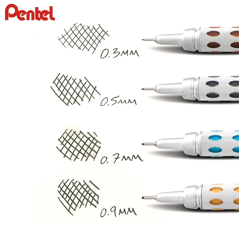 Imagem -04 - Pentel-graphgear Chumbo Mecânico Desenho Lápis Uso do Estudante Não é Fácil de Quebrar 1000 0.3 mm 0.5 mm 0.7 mm 0.9 mm 1pc