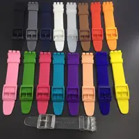 Accesorios de reloj para Swatch, correa de silicona con hebilla de 17mm y 19mm, correa de goma para hombre y mujer, correa deportiva de 20mm, 12mm y 16mm